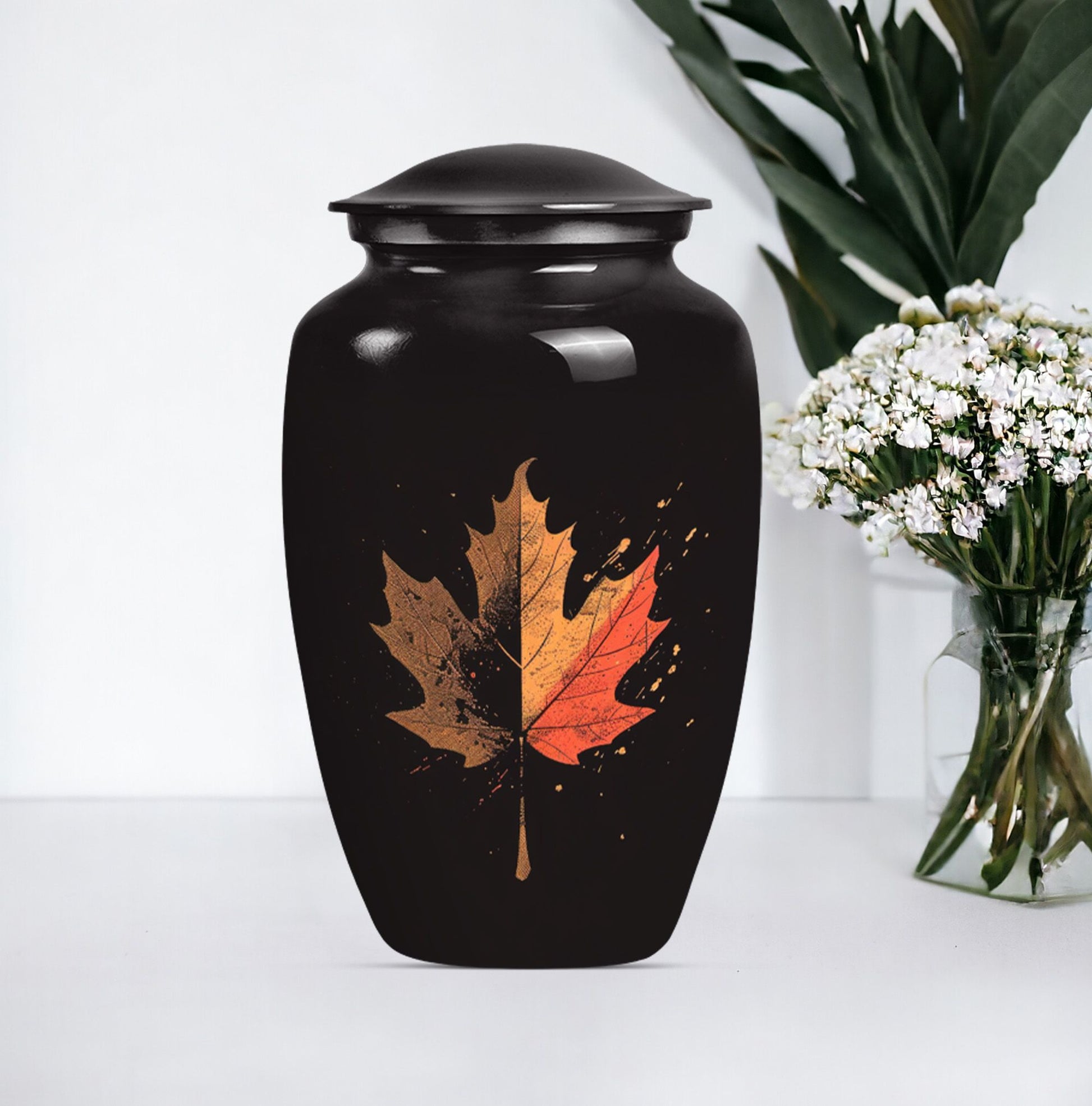 mapple leaf urn for adult male cremation ashes