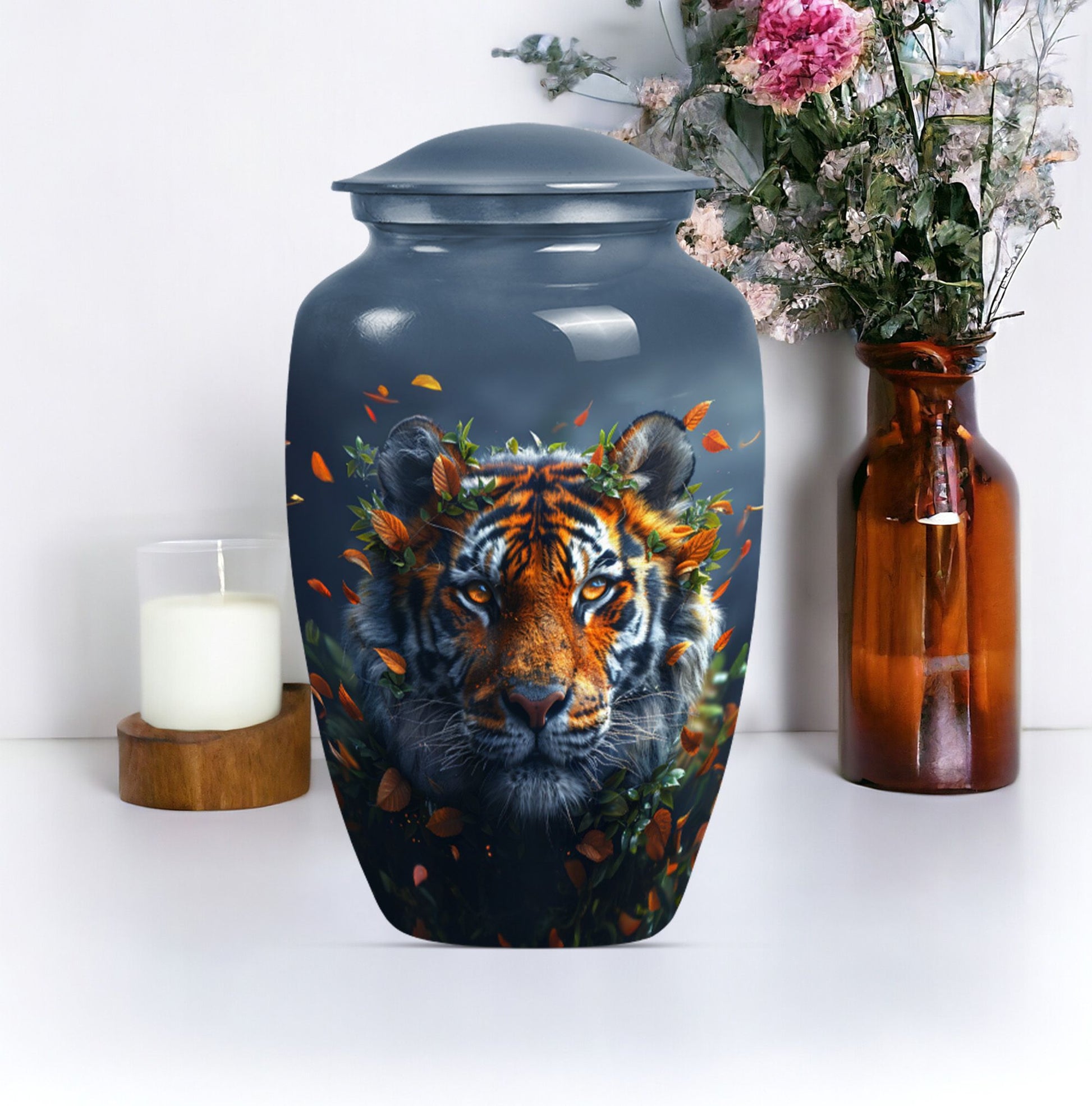 tiger urn for cremation ashes