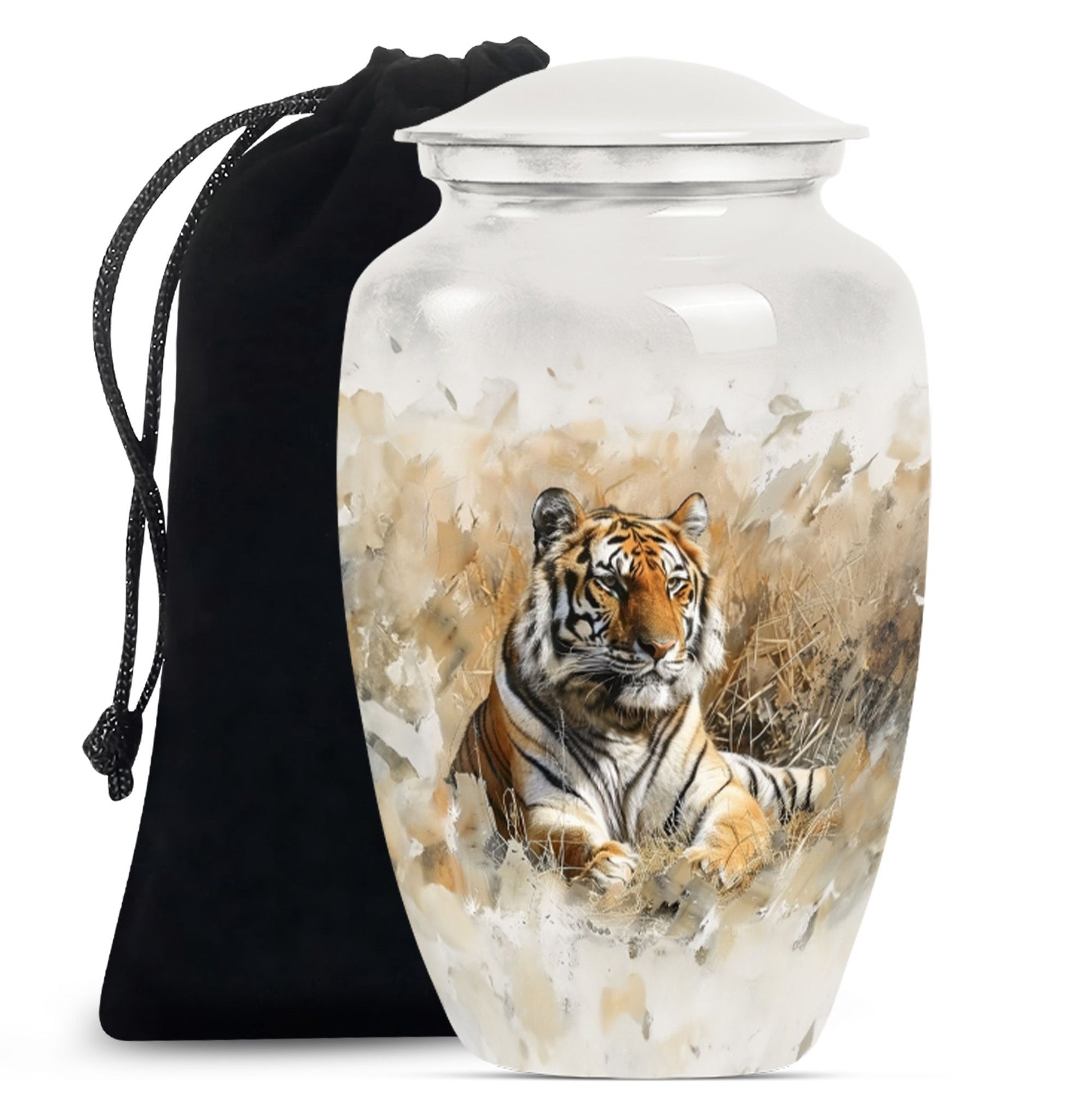 Classic 10-inch tiger urn, memorial urn