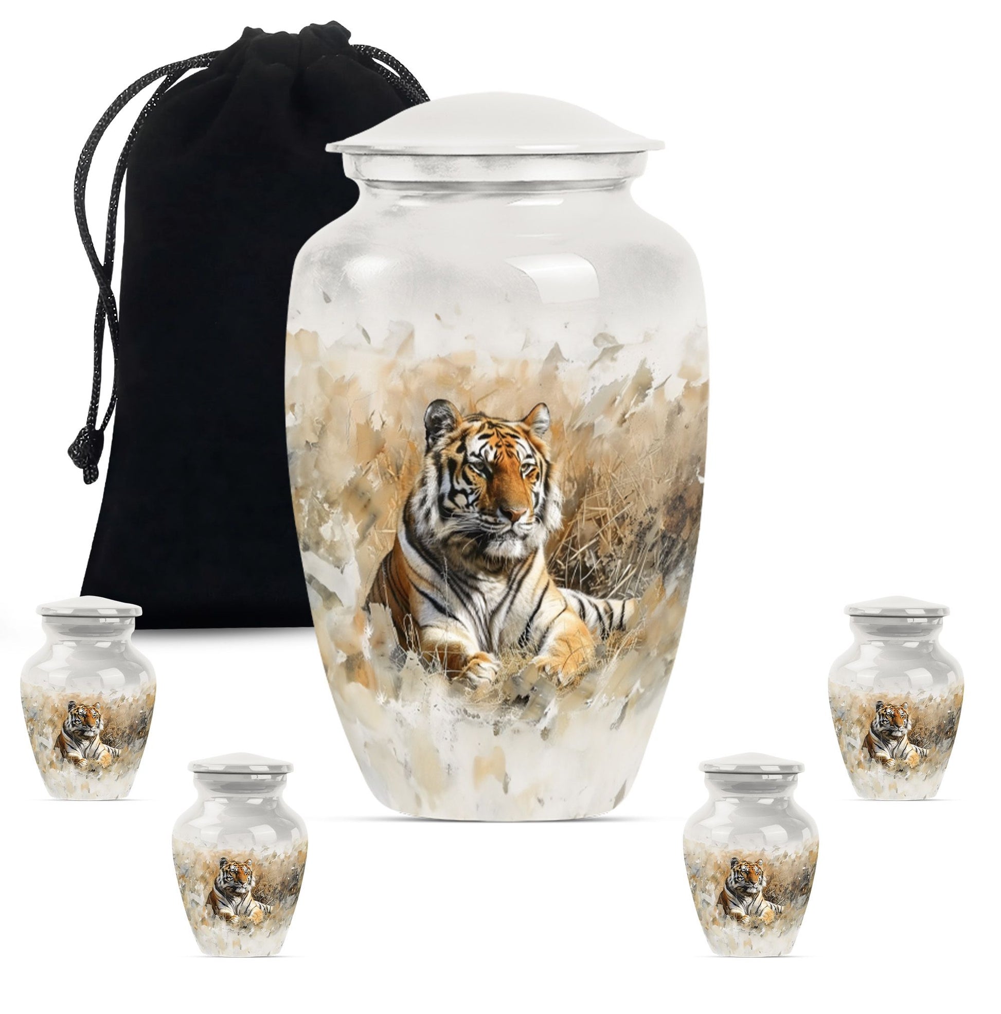 Classic 10-inch tiger urn, memorial urn