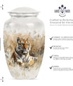 Classic 10-inch tiger urn, memorial urn