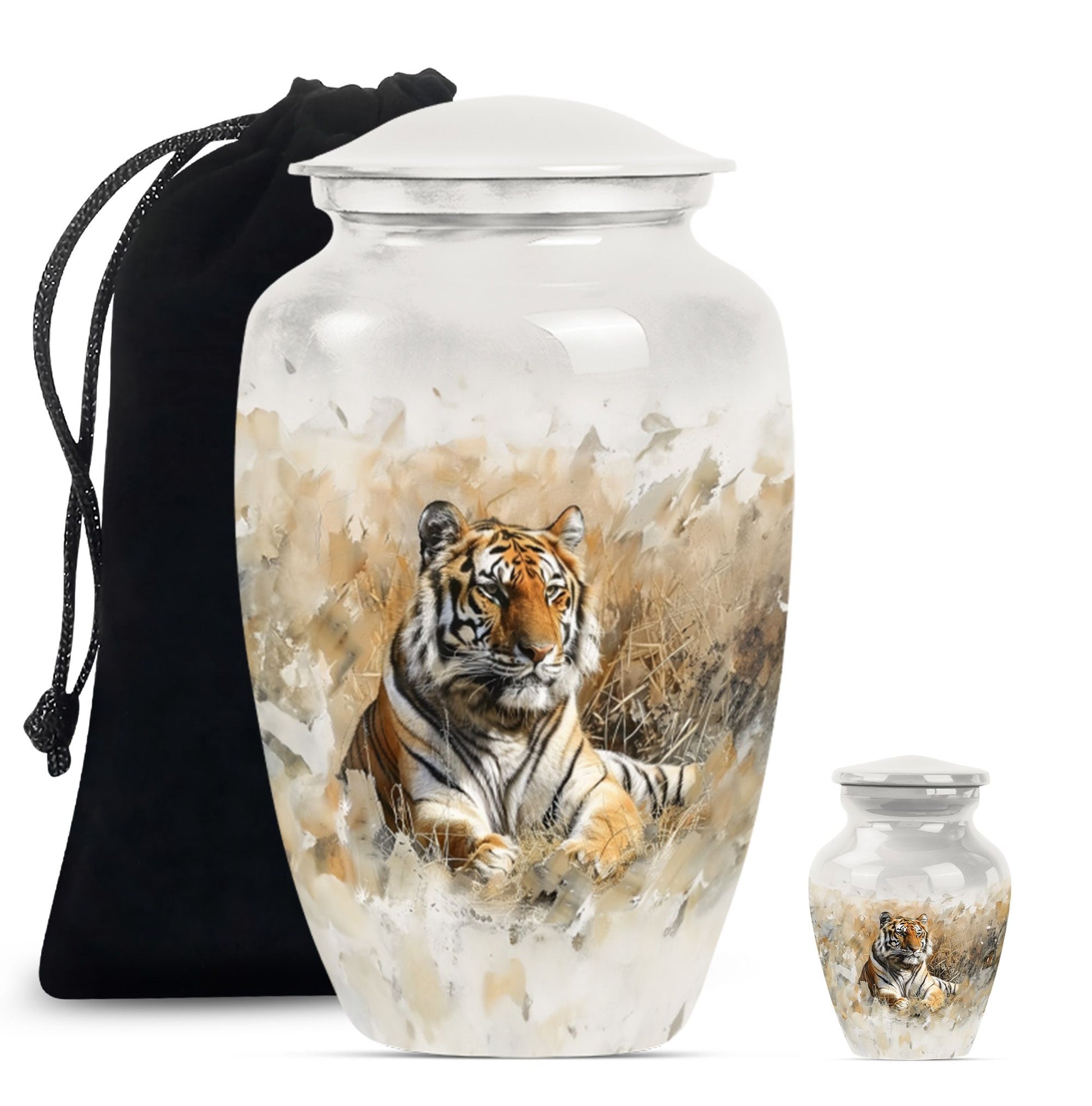 Classic 10-inch tiger urn, memorial urn