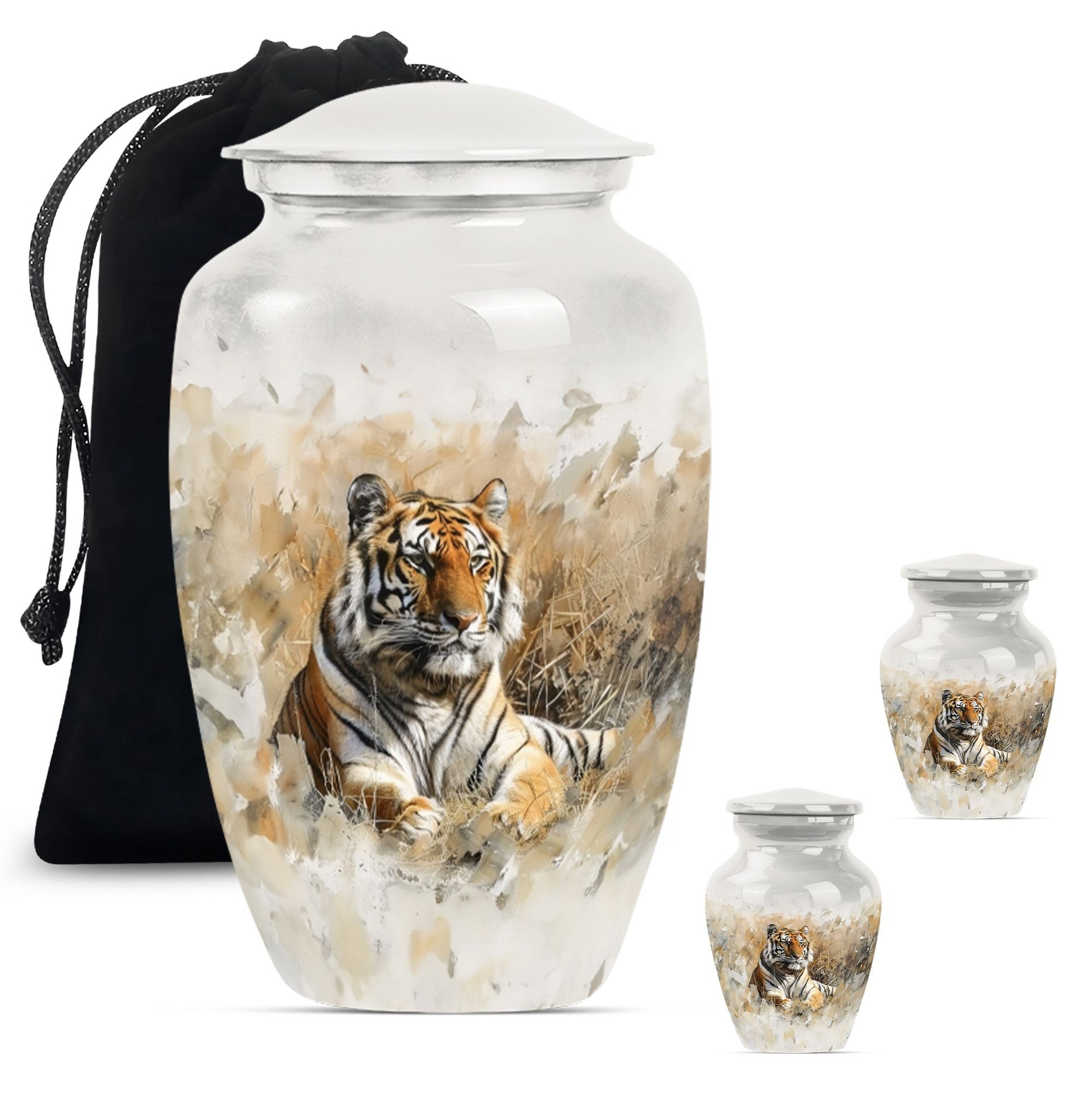 Classic 10-inch tiger urn, memorial urn