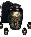 tiger urn with floral design 