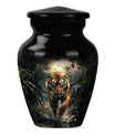 tiger urn with floral design 