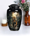 tiger urn with floral design 