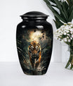 tiger urn with floral design 