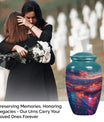 funeral decorative urn with flower 