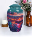 funeral decorative urn with flower 