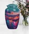 funeral decorative urn with flower 