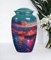 funeral decorative urn with flower 