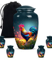 Classic 10 inch chicken theme urn for women's ashes.