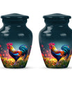 Classic 10 inch chicken theme urn for women's ashes.