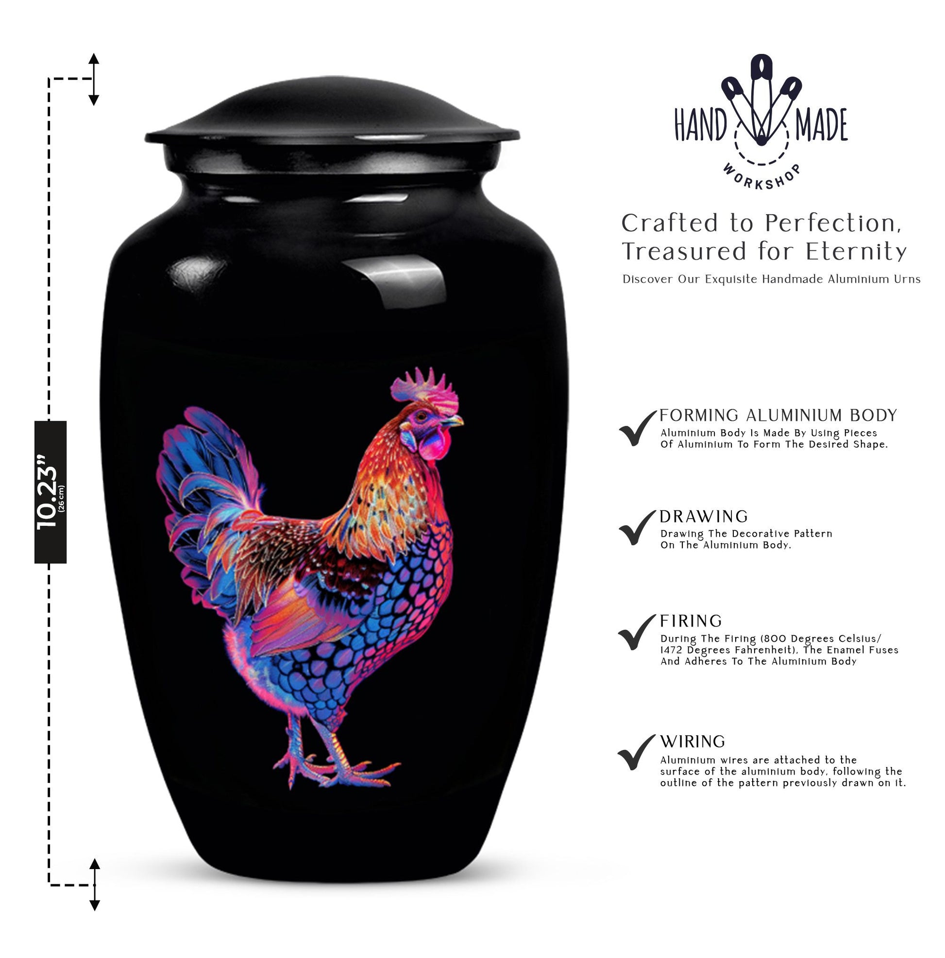 chicken urn for adult ashes