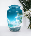 10-Inch Beach Urn, classic aluminium funeral urn.