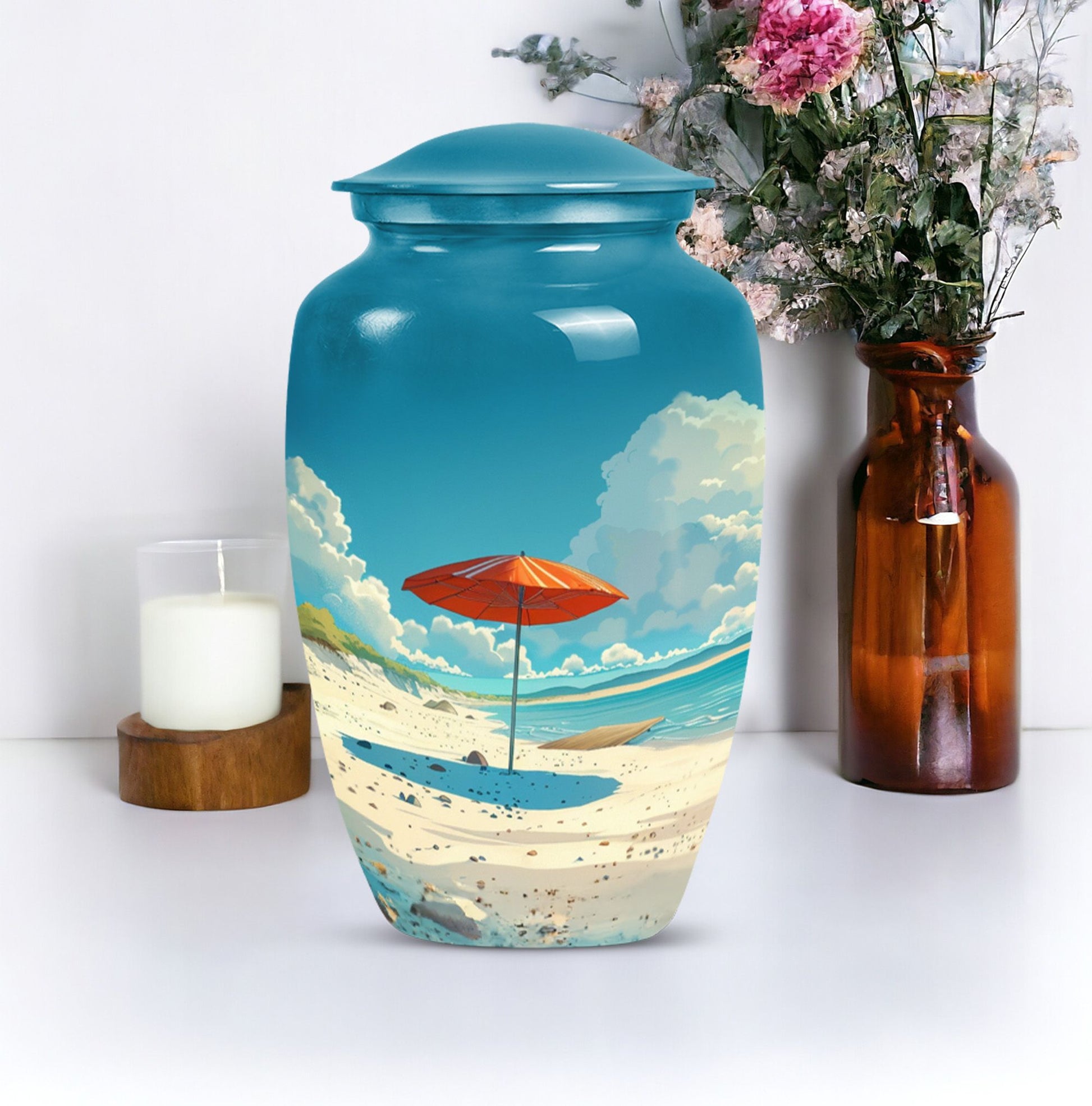 10-inch classic aluminium Beach Urn.