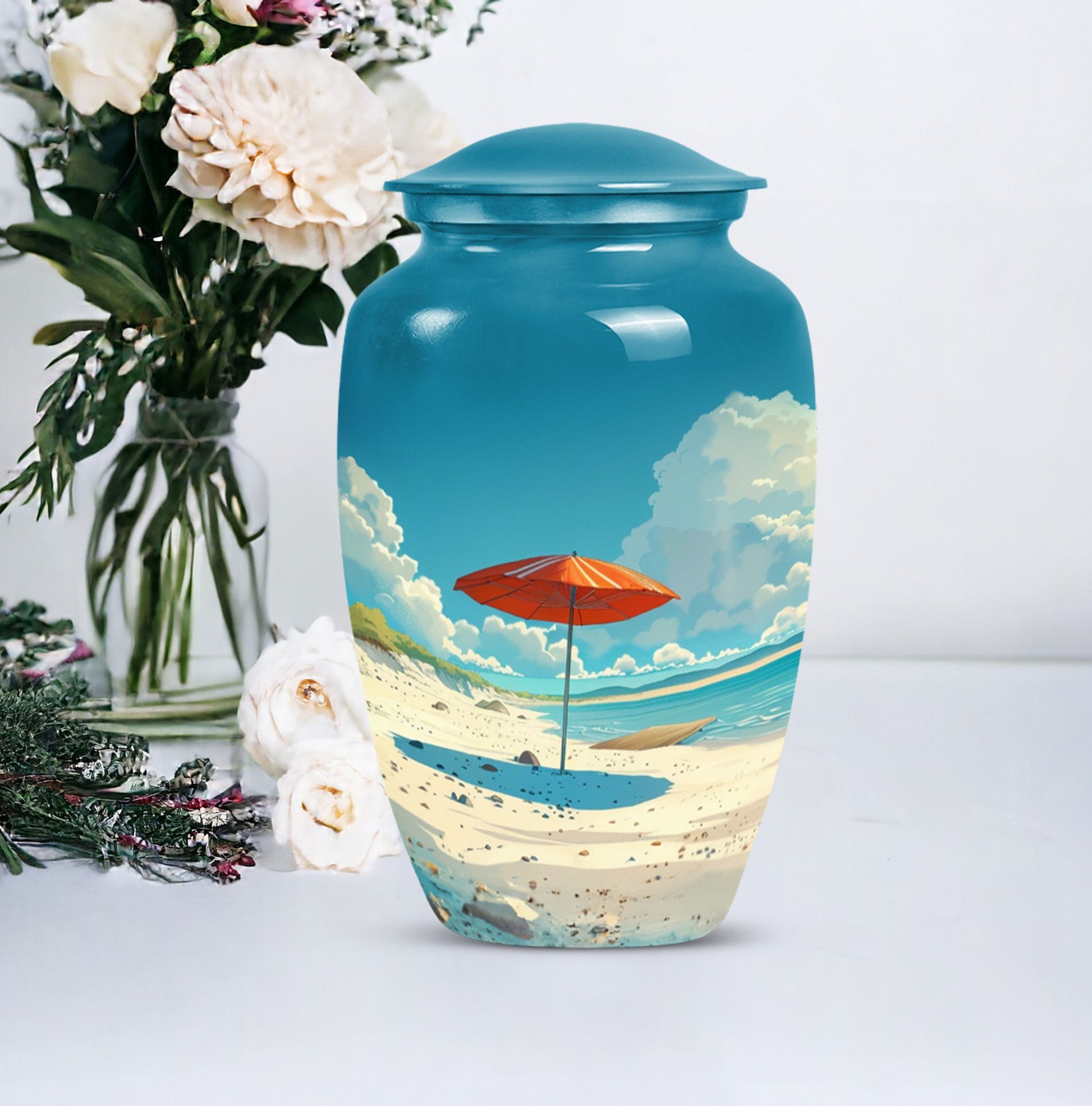 10-inch classic aluminium Beach Urn.