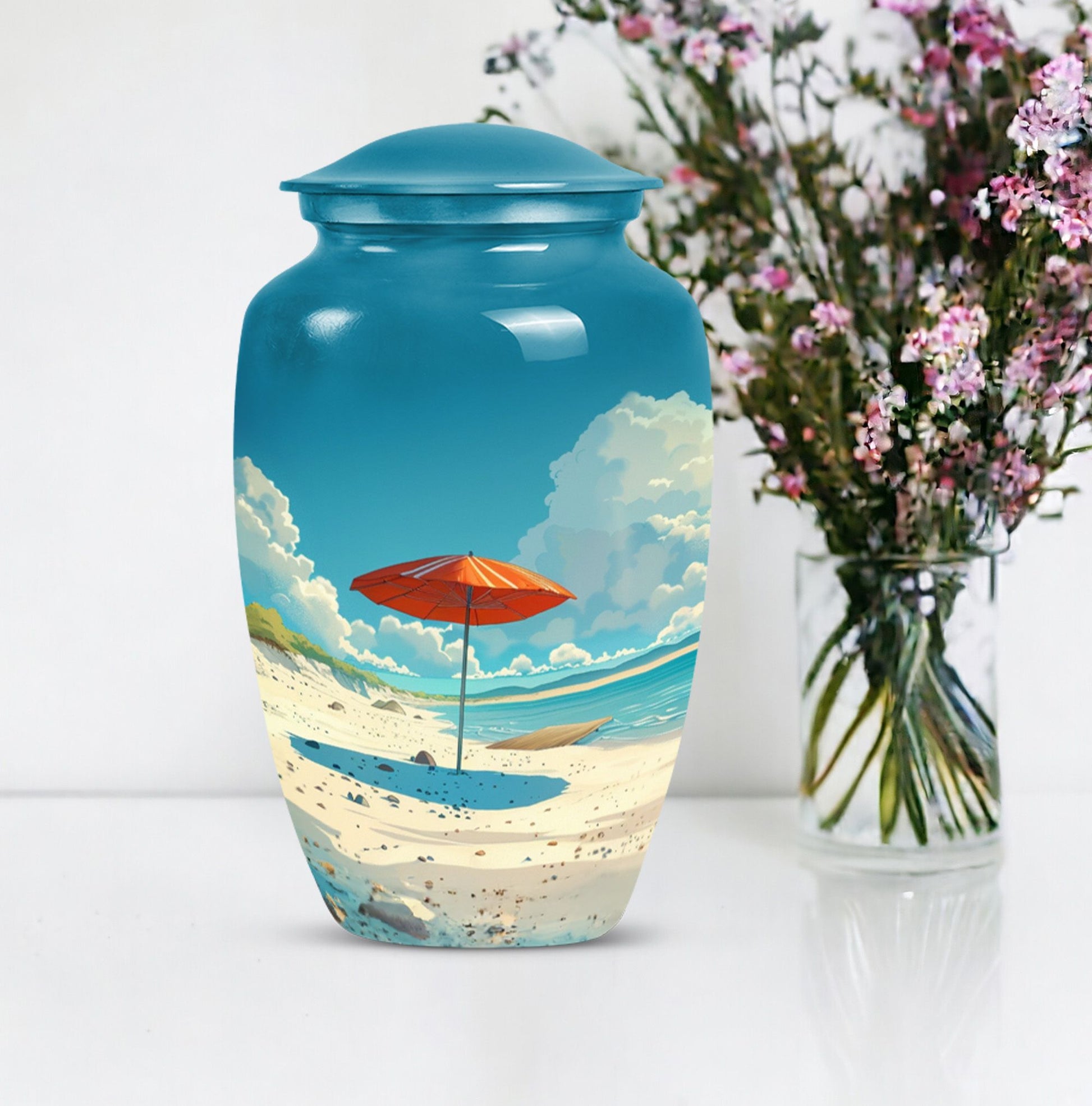 10-inch classic aluminium Beach Urn.