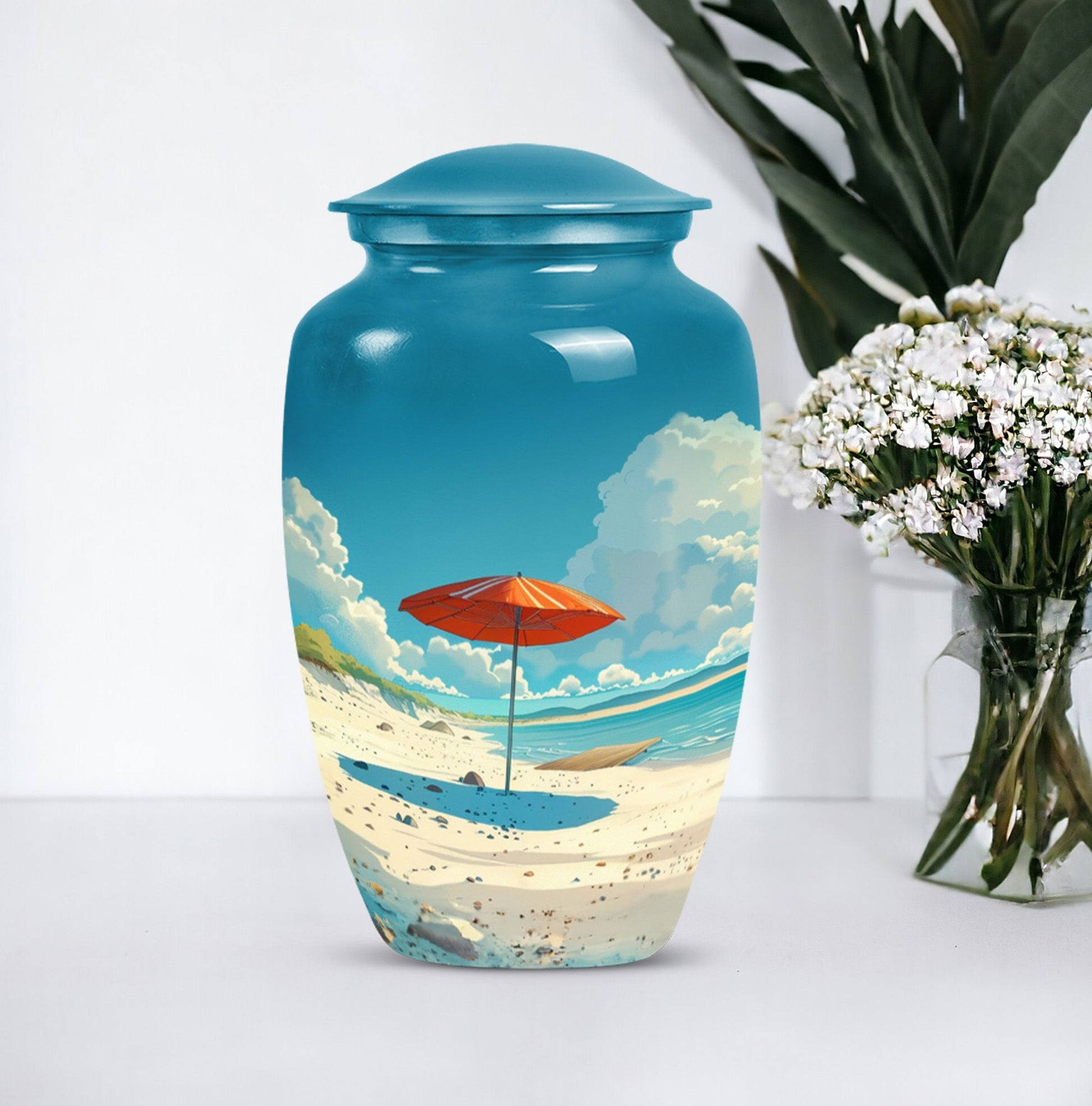 10-inch classic aluminium Beach Urn.