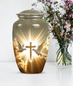 10-inch dove-themed aluminum classic design urn.