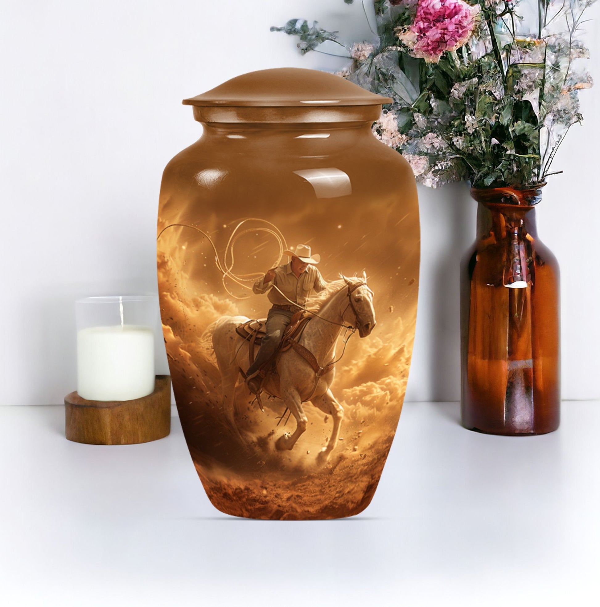 cowboy urn