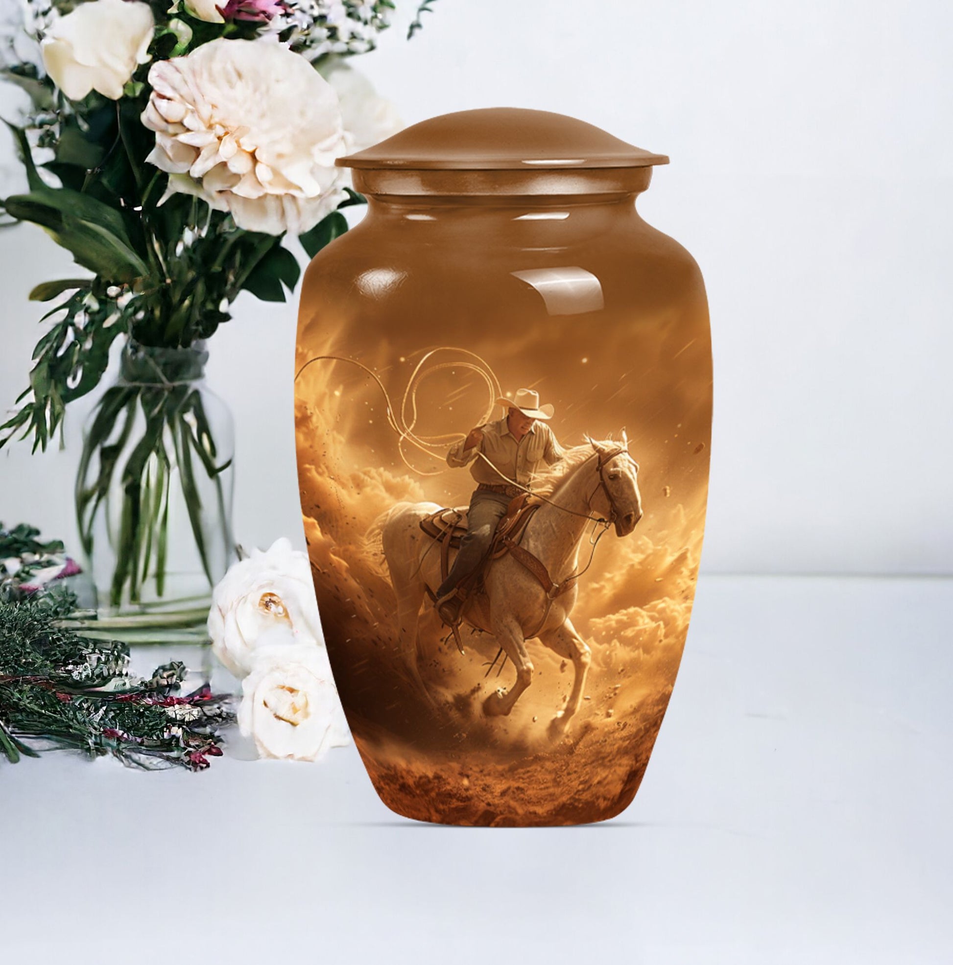 cowboy urn