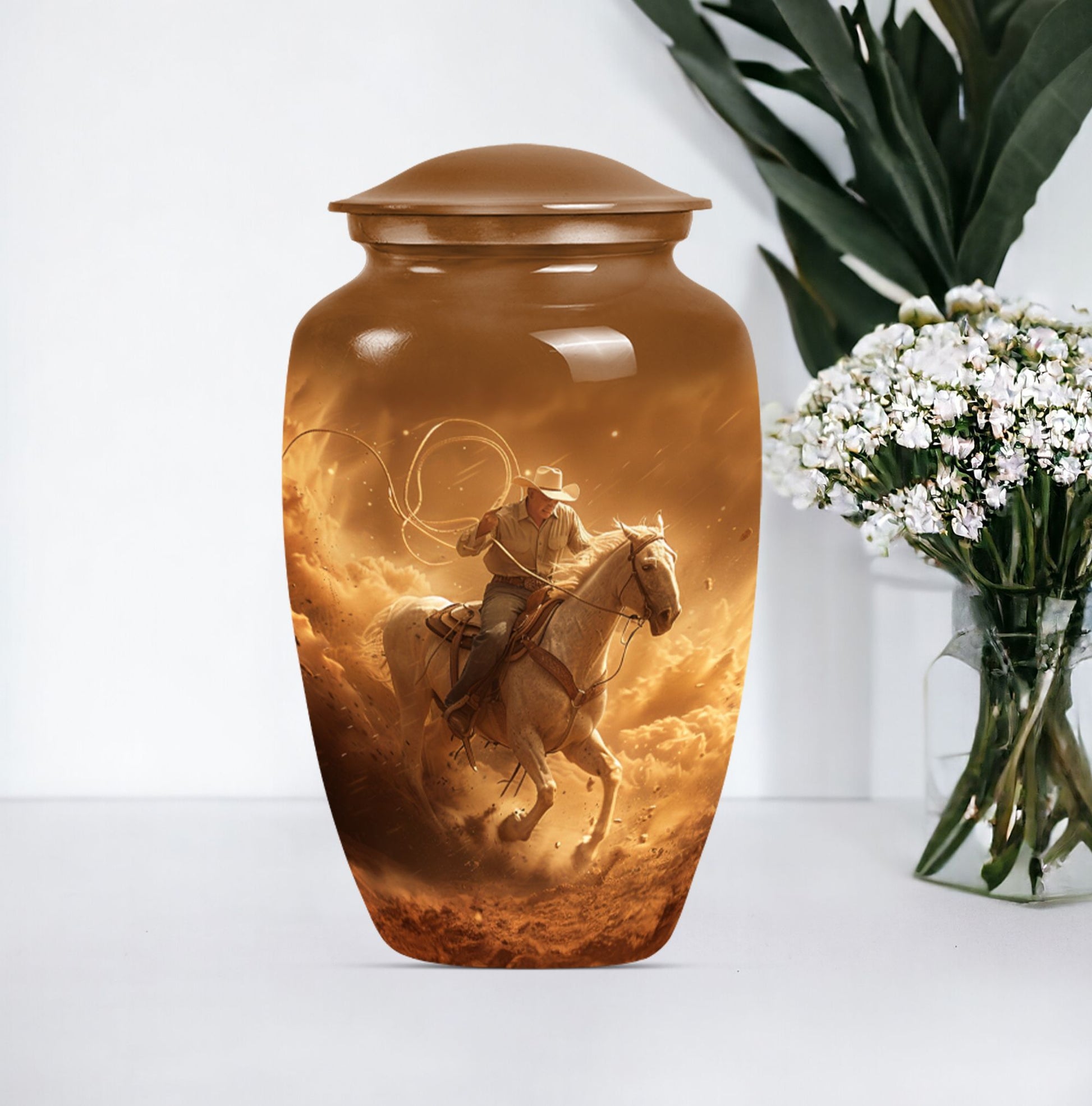 cowboy urn