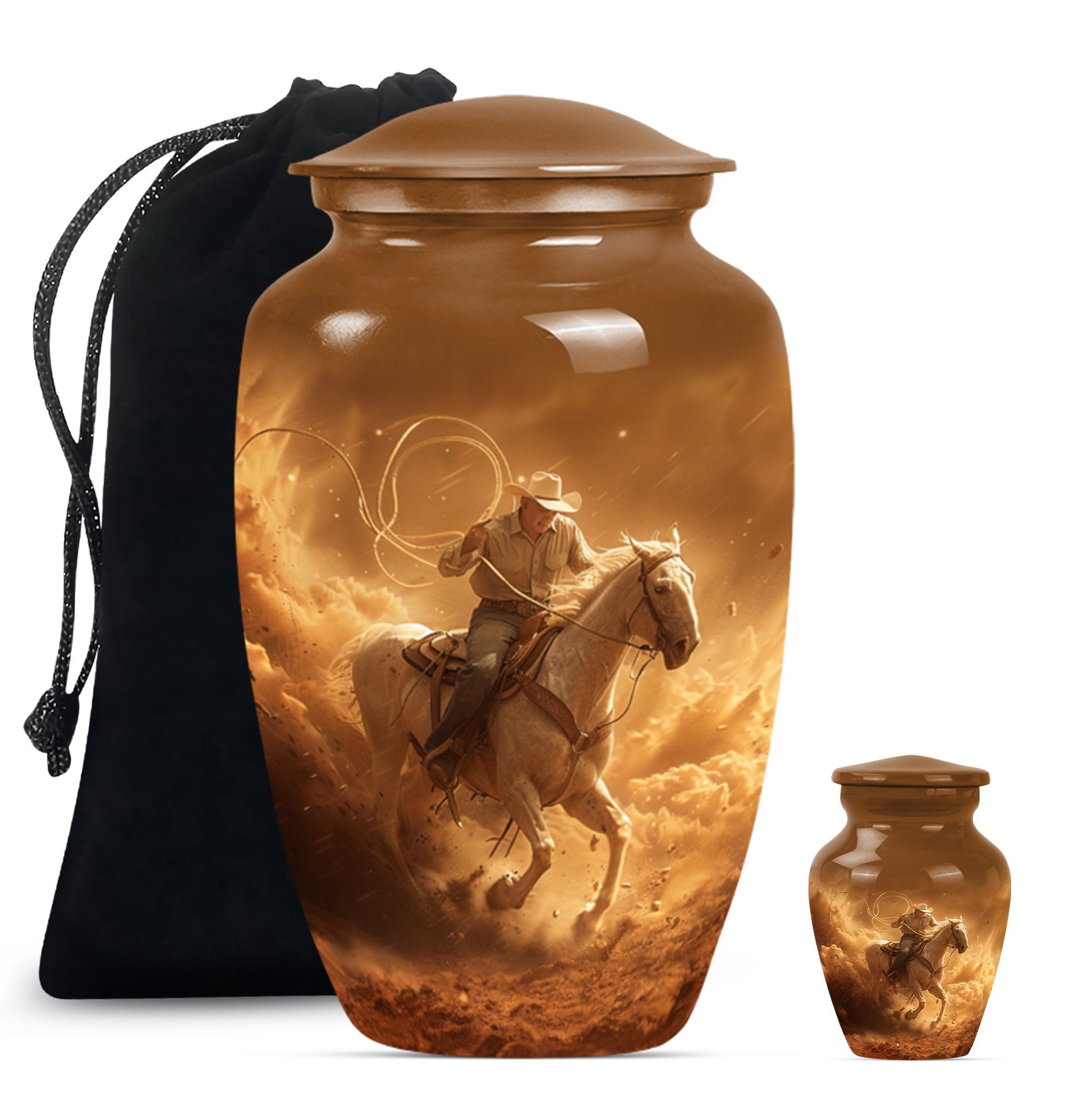 cowboy urn