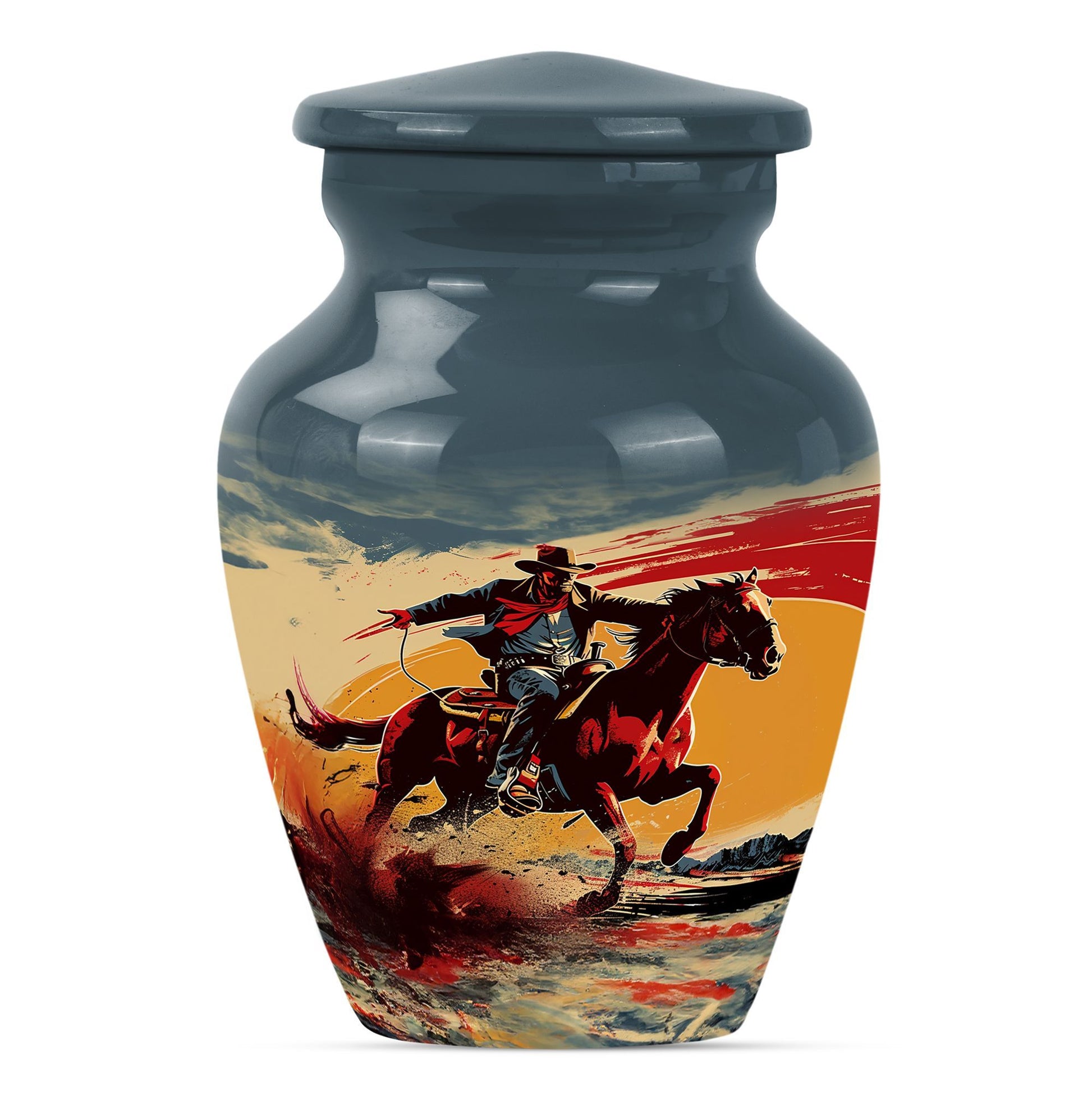 cowboy urn for ashes.