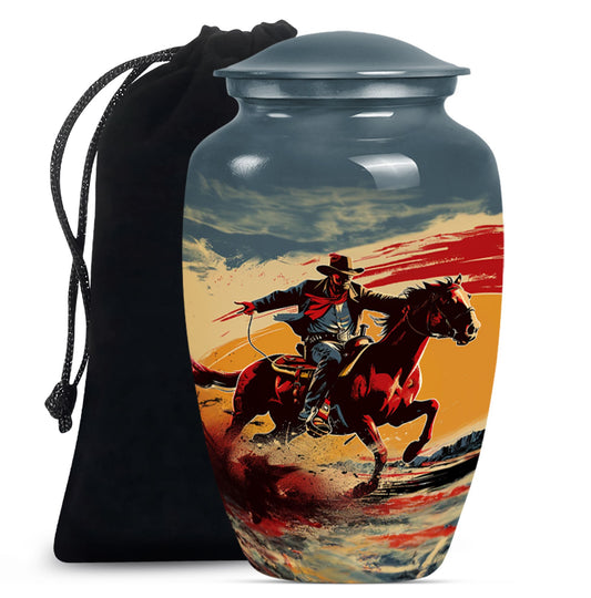 cowboy urn for ashes.