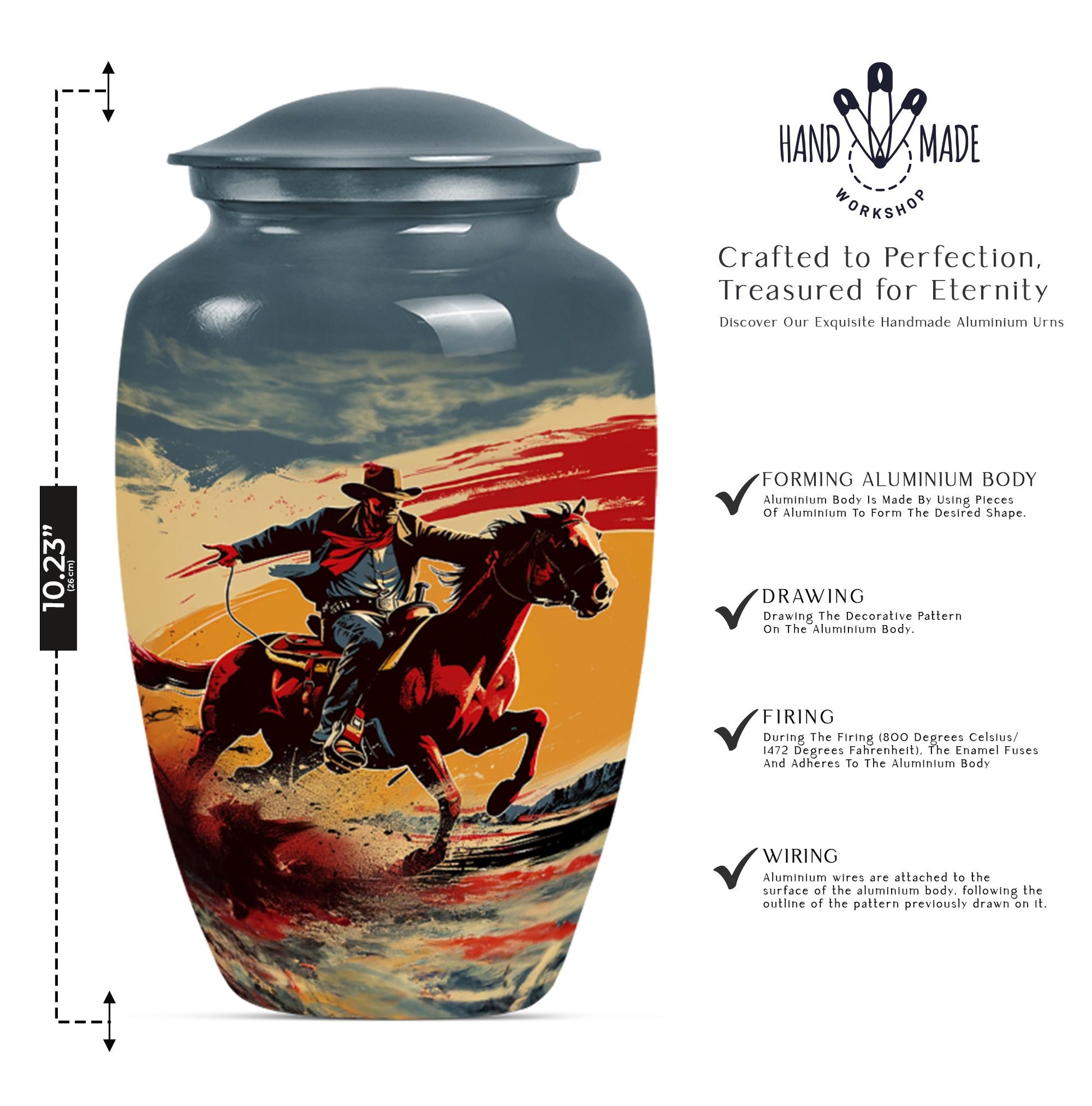 cowboy urn for ashes.