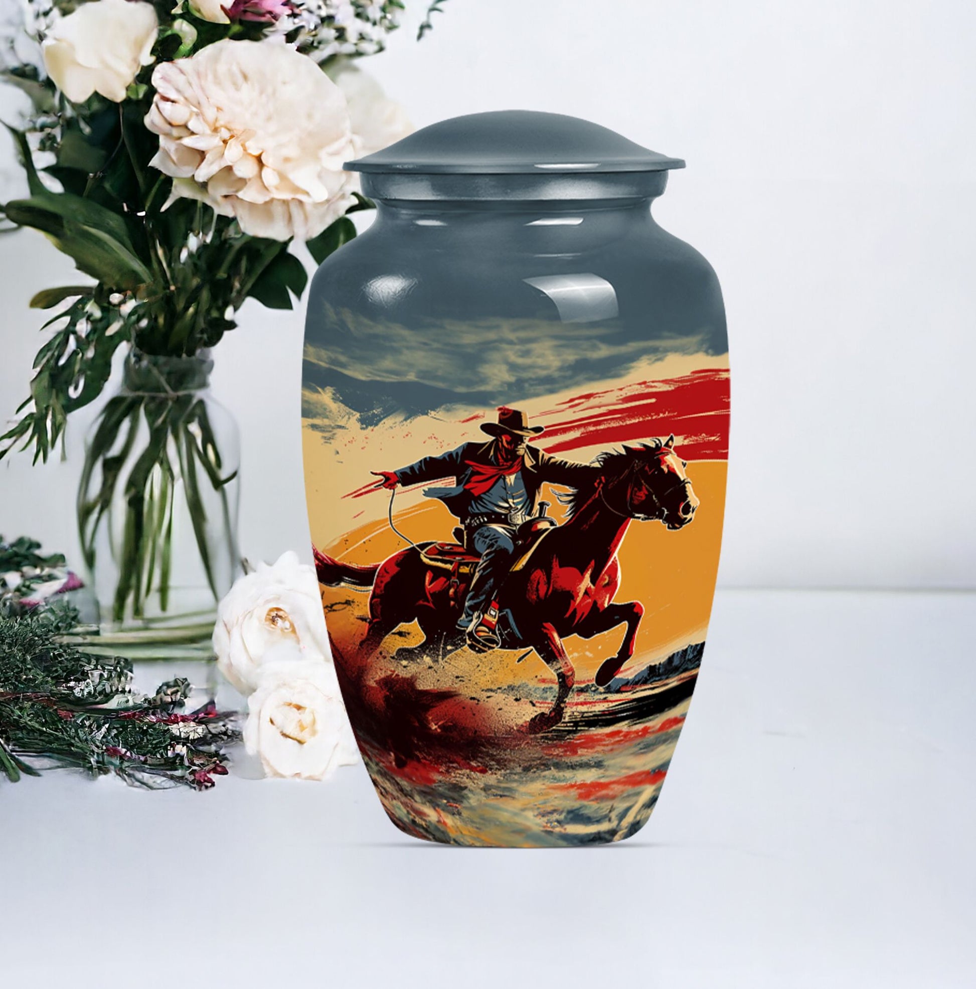 cowboy urn for ashes.