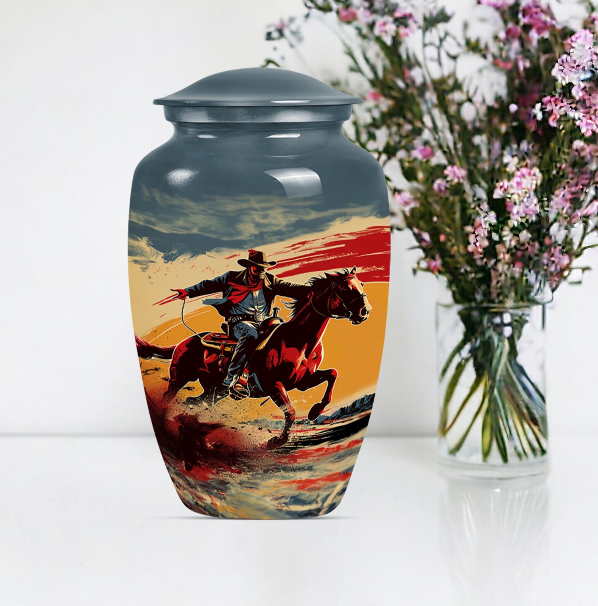 cowboy urn for ashes.