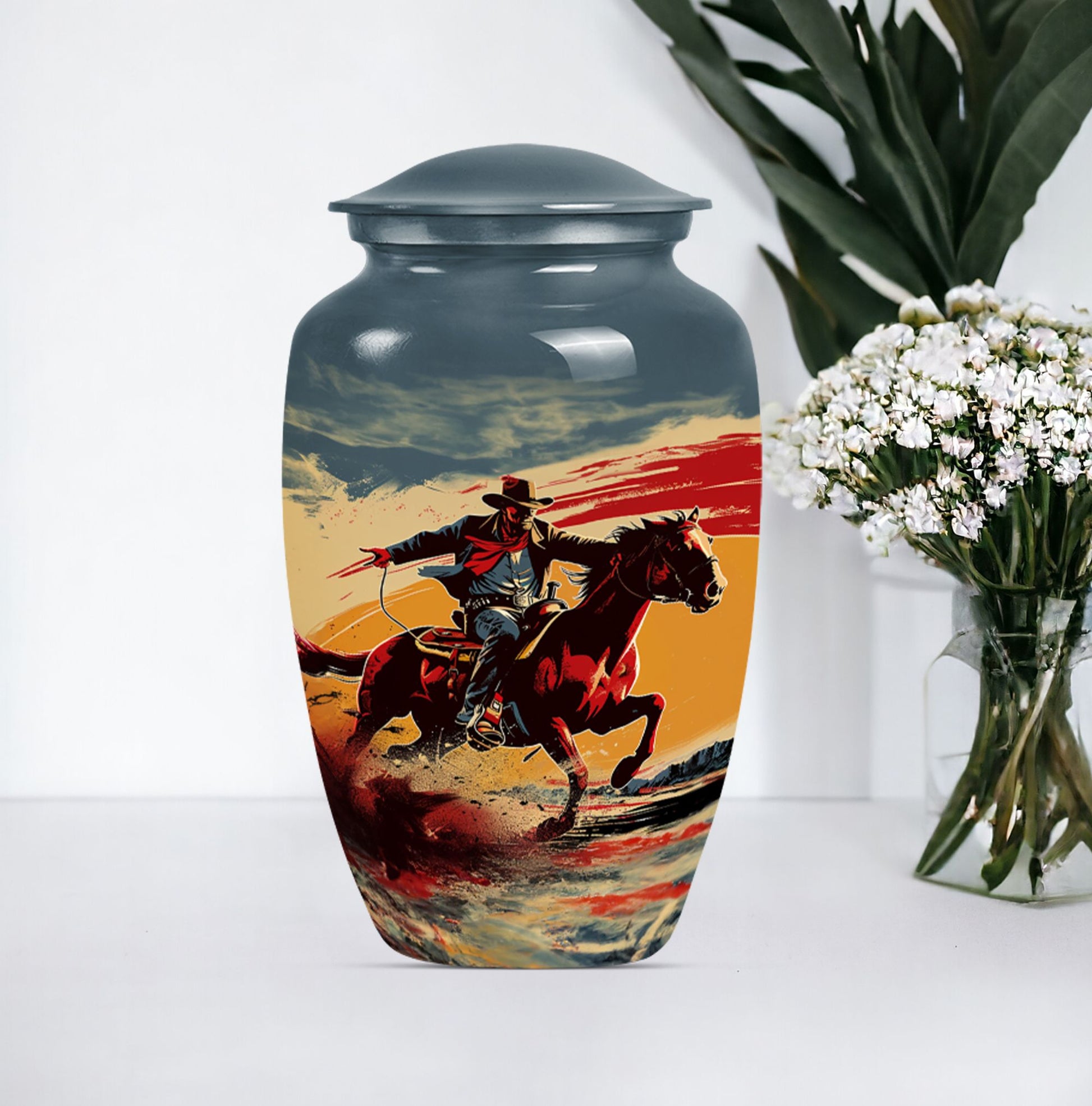 cowboy urn for ashes.