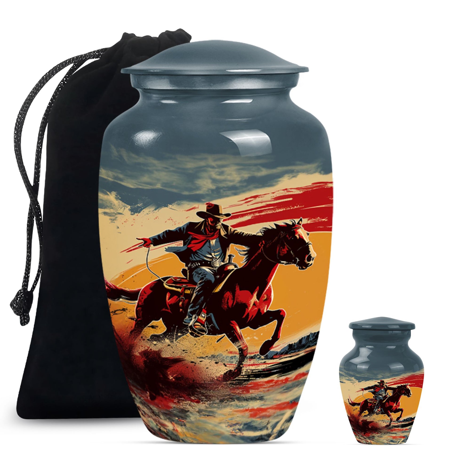 cowboy urn for ashes.