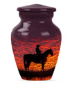 10-inch classical cowboy urn