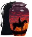 Cowboy Theme Large Urn 10 Inch