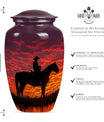 10-inch classical cowboy urn