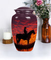 10-inch classical cowboy urn