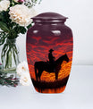 10-inch classical cowboy urn