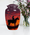 10-inch classical cowboy urn