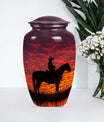 10-inch classical cowboy urn