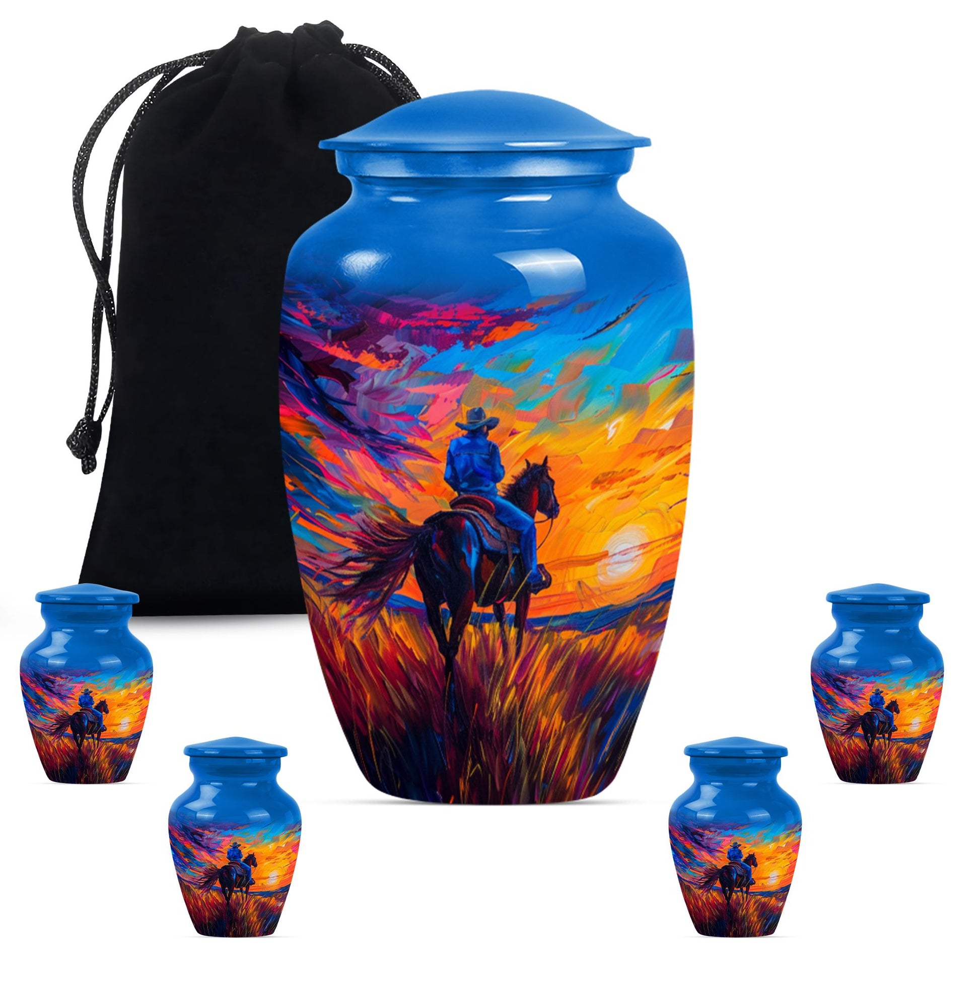  cowboy urn with butterfly t