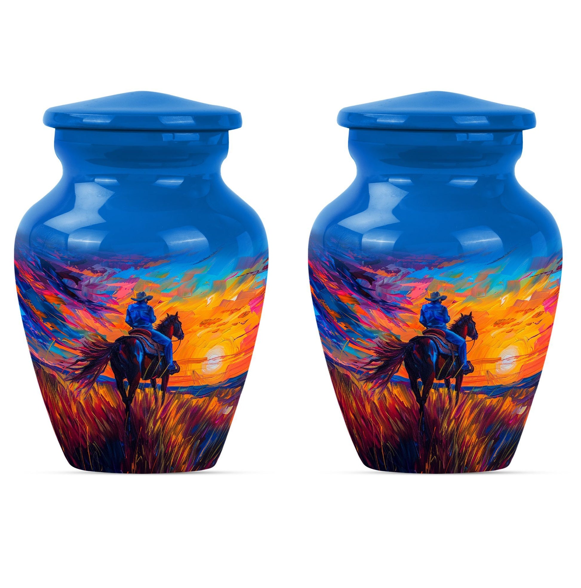  cowboy urn with butterfly t