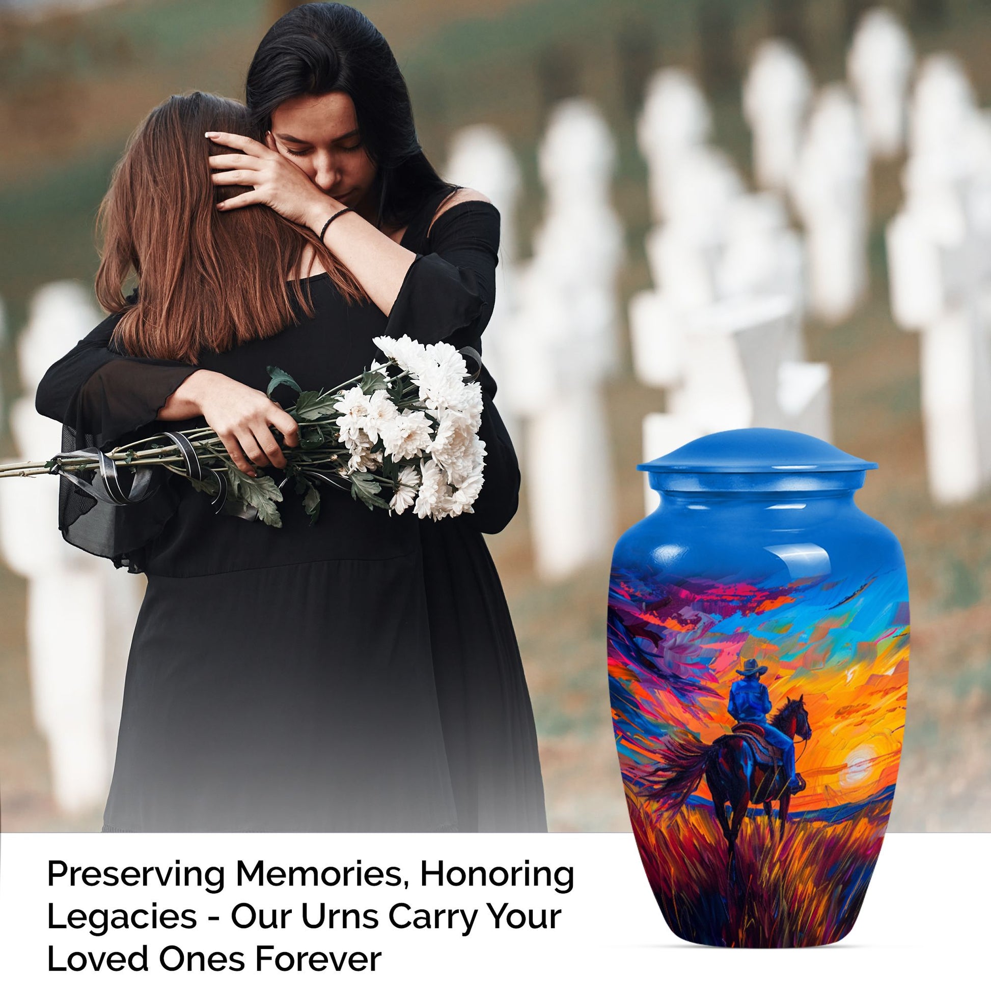  cowboy urn with butterfly t