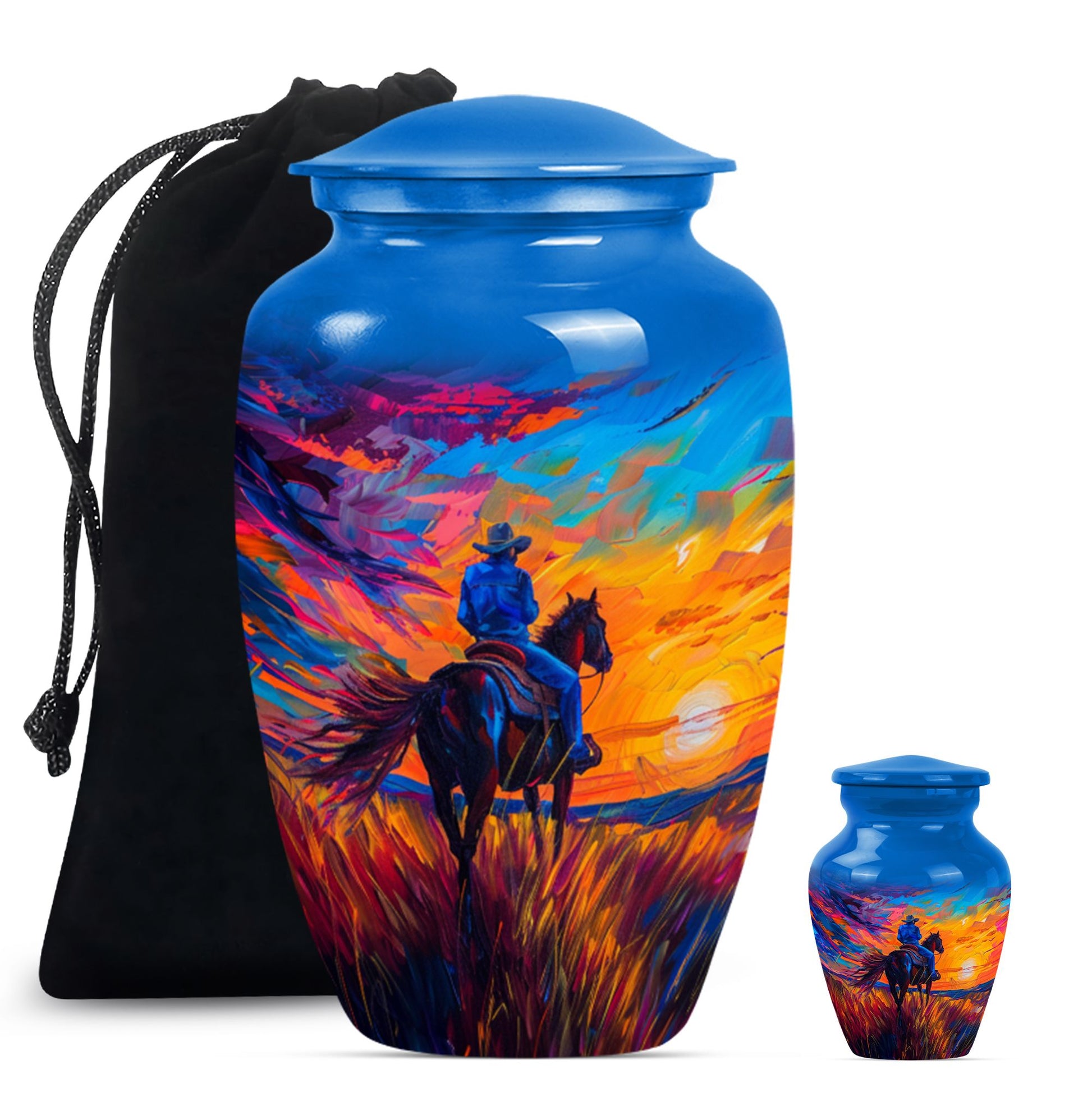  cowboy urn with butterfly t