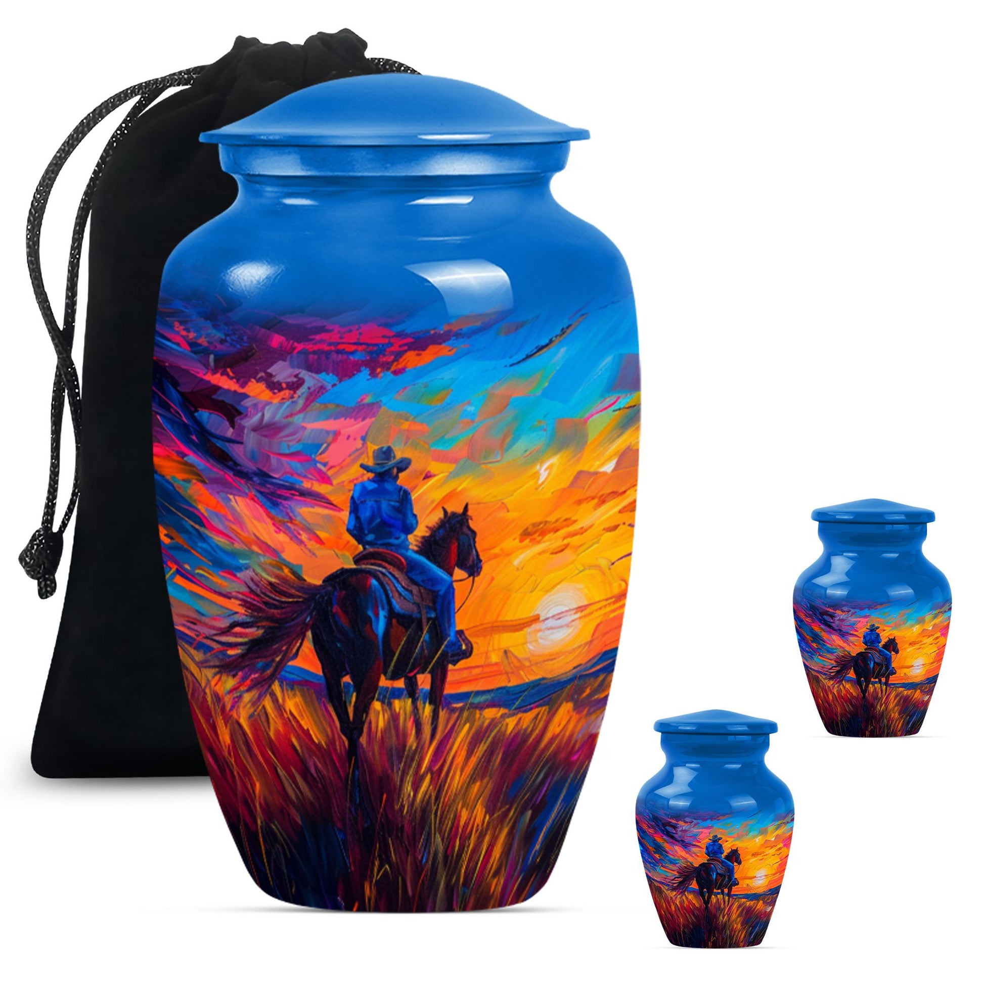  cowboy urn with butterfly t