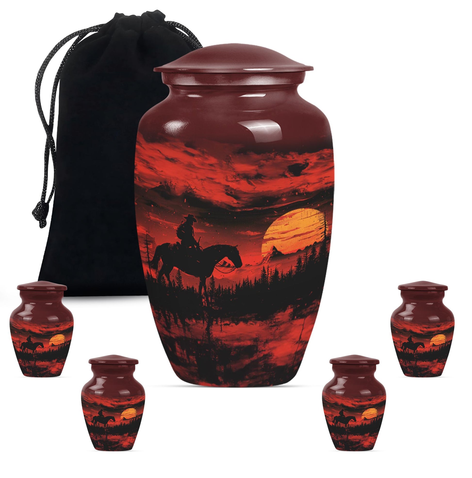 cowboy urn for cremation ashes