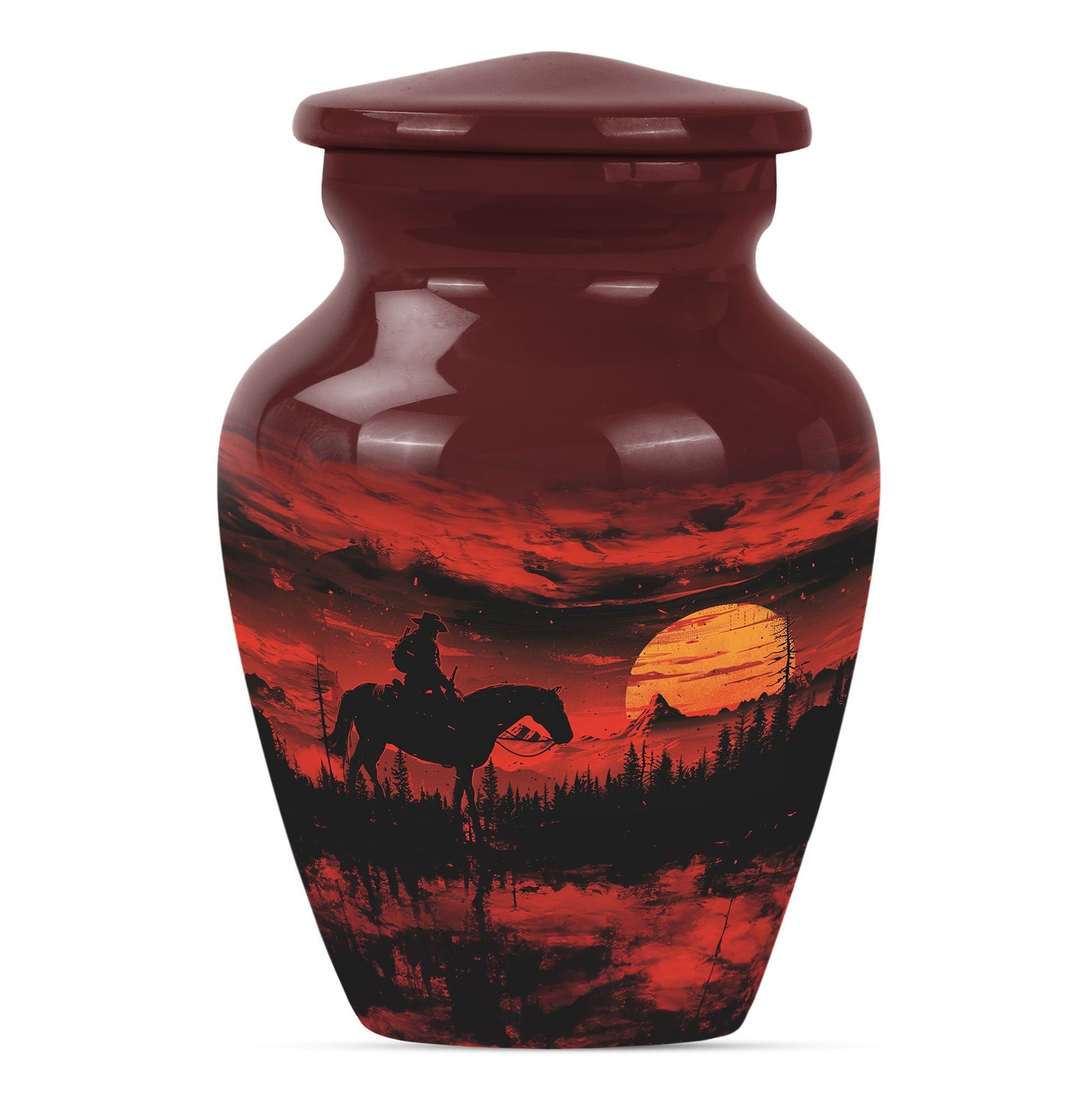 cowboy urn for cremation ashes