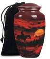 Cowboy Theme Large Urn 10 Inch
